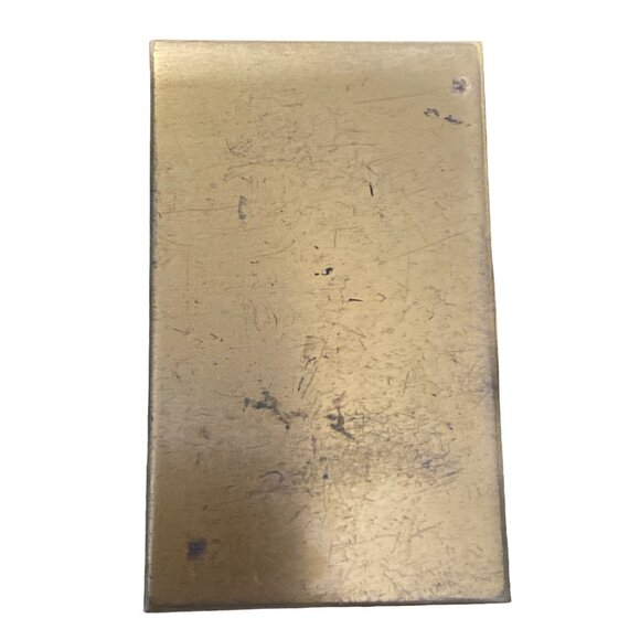 Henrietta Vintage Brass Etched Compact Makeup Powder Case - Picture 7 of 8